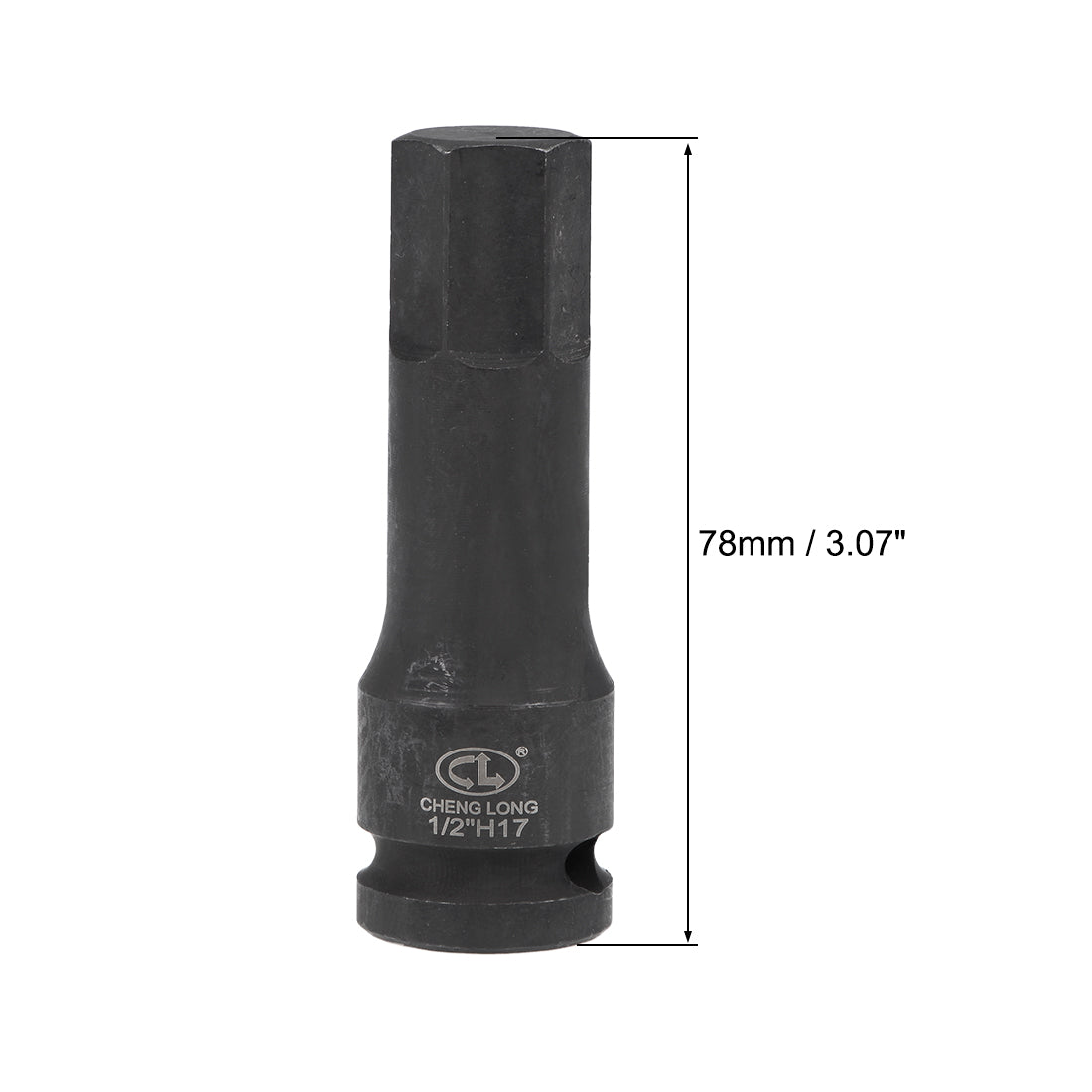 uxcell Uxcell Impact Hex Bit Socket, Metric Cr-Mo Steel