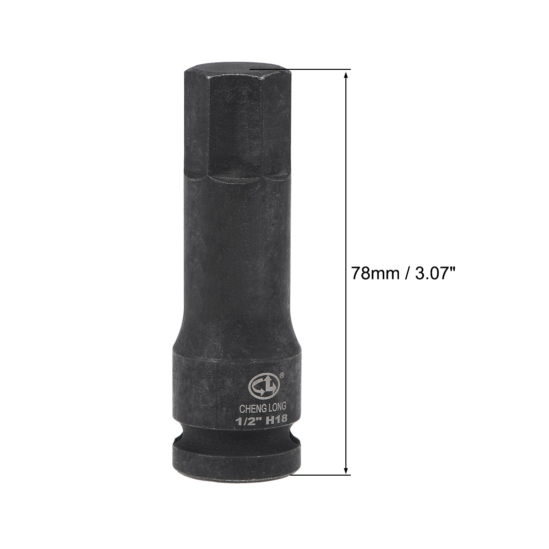 uxcell Uxcell Impact Hex Bit Socket, Metric Cr-Mo Steel