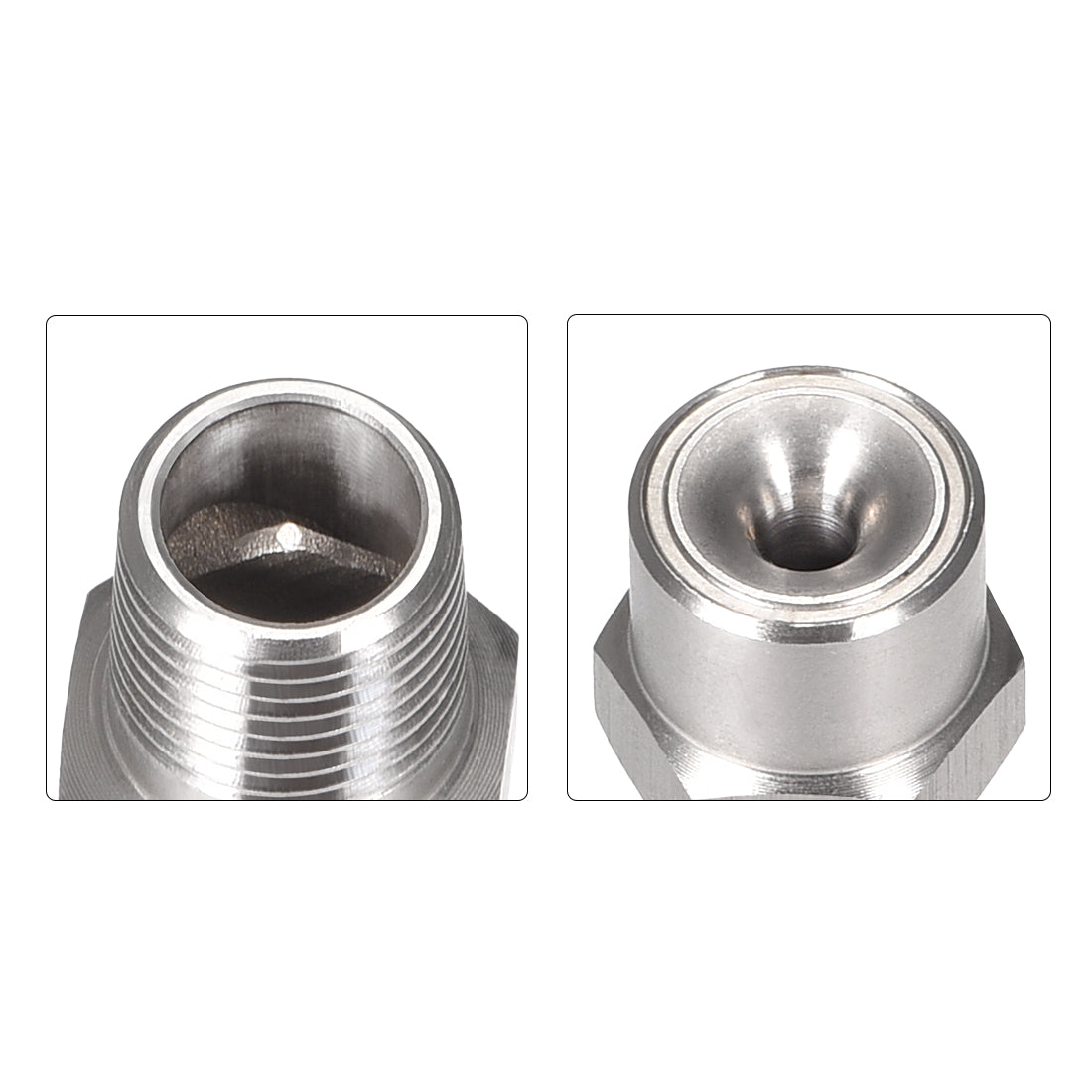 uxcell Uxcell Full Cone  Tip, 1/8BSPT Stainless Steel Wide Angle Nozzle
