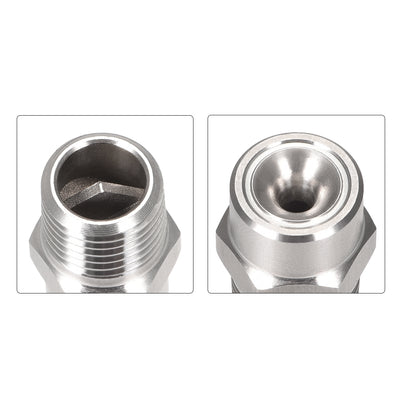 Harfington Uxcell Full Cone  Tip, 1/4BSPT Stainless Steel Wide Angle Nozzle