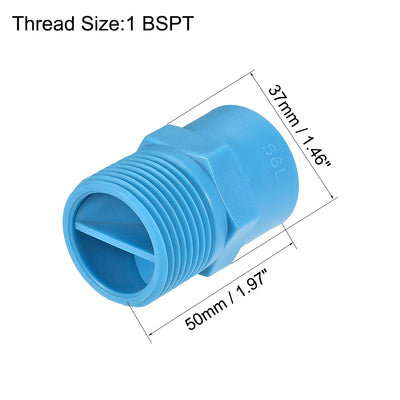 Harfington Uxcell Full Cone  Tip, 1/8BSPT Plastic PP Wide Angle Nozzle, 2 Pcs