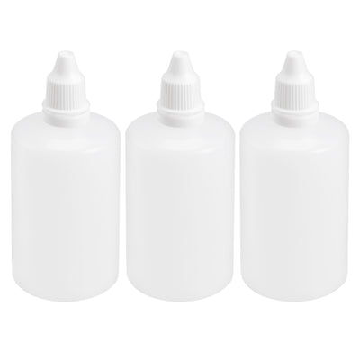 Harfington Uxcell 100ml/3.4 oz Empty Squeezable Dropper Bottle 3pcs