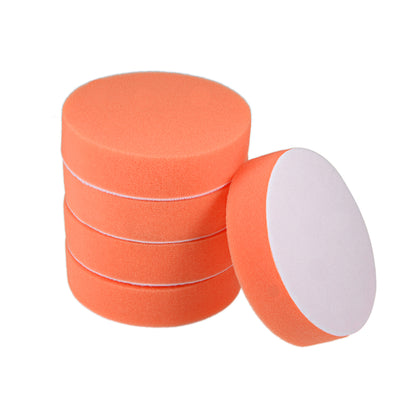 uxcell Uxcell 4" Buffing Sponge Pads, Drill Polishing Buffer Pad Disc, Hook and Loop Back 5pcs