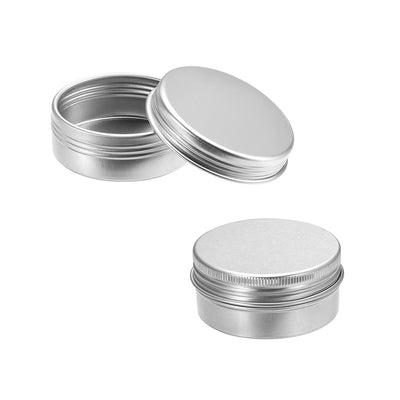 Harfington Uxcell 0.67 oz Round Aluminum Cans Tin Can Screw Top Metal Lid Containers 20ml, 12pcs