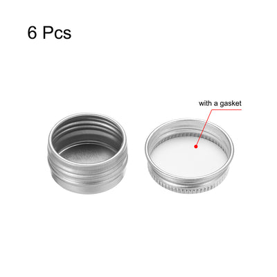 Harfington Uxcell 0.17 oz Round Aluminum Cans Tin Can Screw Top Metal Lid Containers 5ml, 6pcs