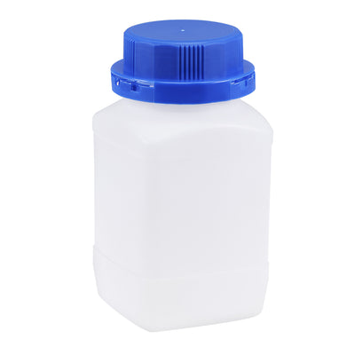 uxcell Uxcell Plastic Lab Chemical Reagent Bottle 500ml/16.9oz Wide Mouth Sample Sealing Liquid Storage Container Translucent