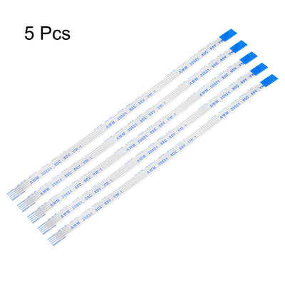Harfington Uxcell Flexible Flat Cable 150mm 1mm Pitch 7 Pins FPC FFC Flexible Ribbon Cable 5Pcs
