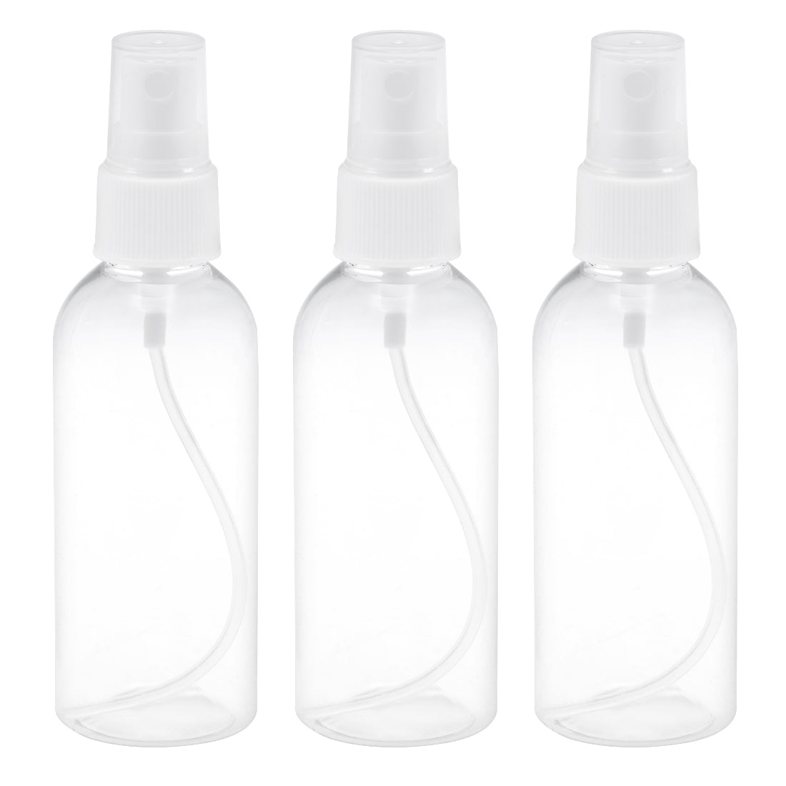 uxcell Uxcell Fine Mist Spray Bottle, 2.7 oz/ 80ml Plastic Spray Clear Bottles w Atomizer Pump and Refillable 3pcs