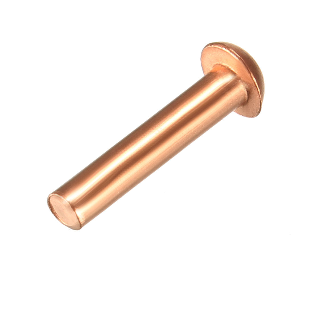 uxcell Uxcell 100 Pcs 5/64inch x 25/64inch Round Head Copper Solid Rivet Fasteners