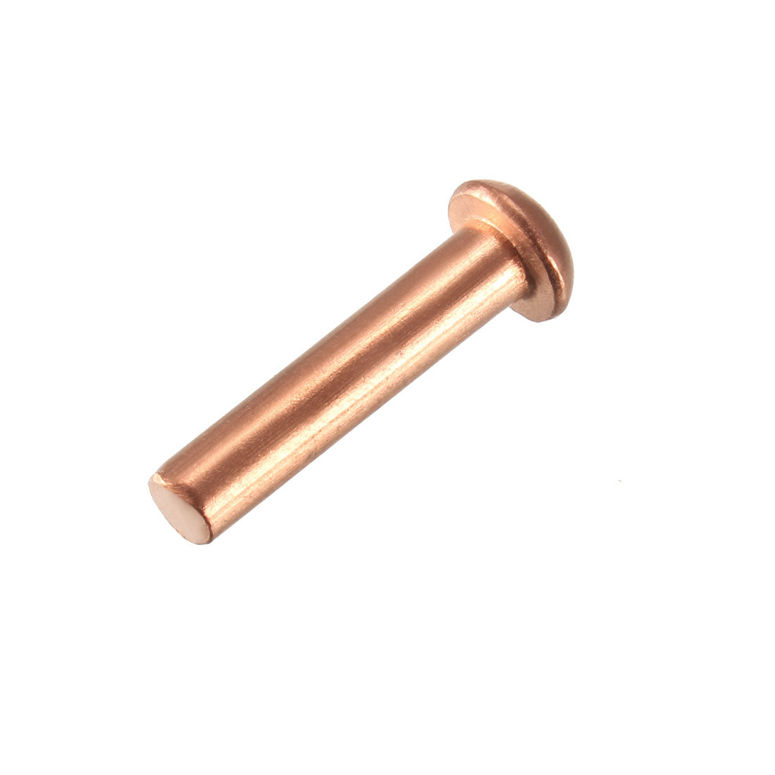 uxcell Uxcell 50 Pcs 5/32" x 45/64" Round Head Copper Solid Rivets Fasteners