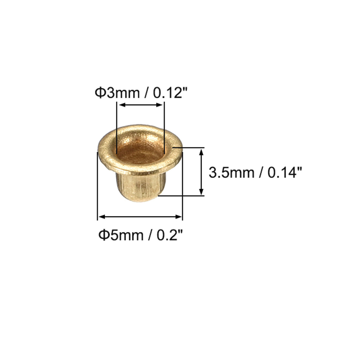 uxcell Uxcell Hollow Rivet,3mm x 3mm Through Hole Copper Hollow Rivets Grommets Double-sided Circuit Board PCB 200Pcs