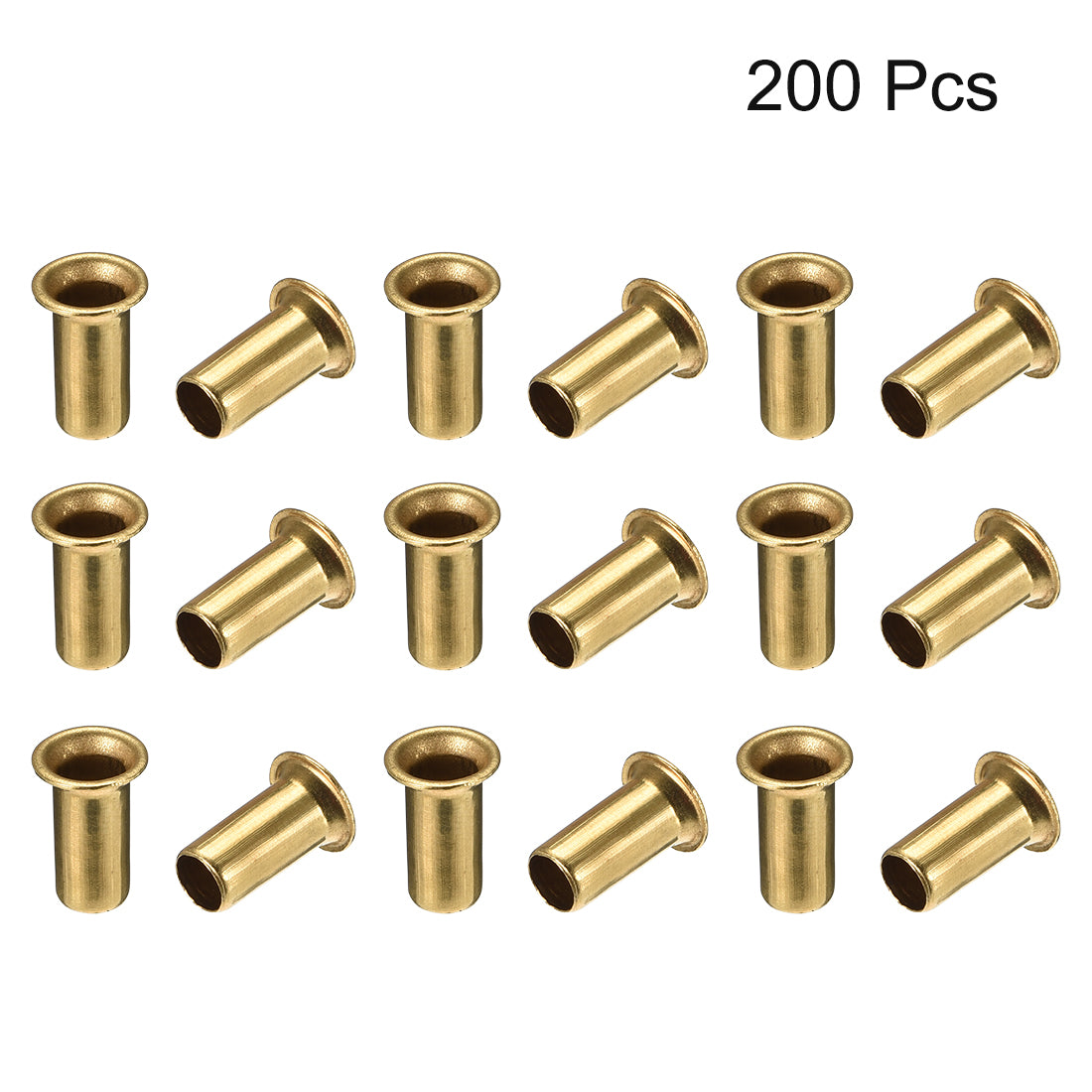 uxcell Uxcell Hollow Rivet,5mm x 10mm Through Hole Copper Hollow Rivets Grommets Double-sided Circuit Board PCB 200Pcs