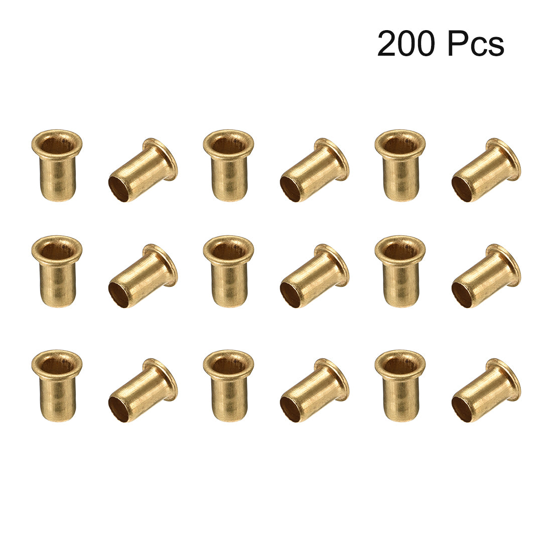 uxcell Uxcell Hollow Rivet,5mm x 8mm Through Hole Copper Hollow Rivets Grommets Double-sided Circuit Board PCB 200Pcs