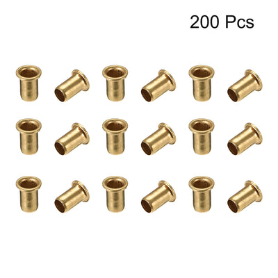 Harfington Uxcell Hollow Rivet,5mm x 8mm Through Hole Copper Hollow Rivets Grommets Double-sided Circuit Board PCB 200Pcs