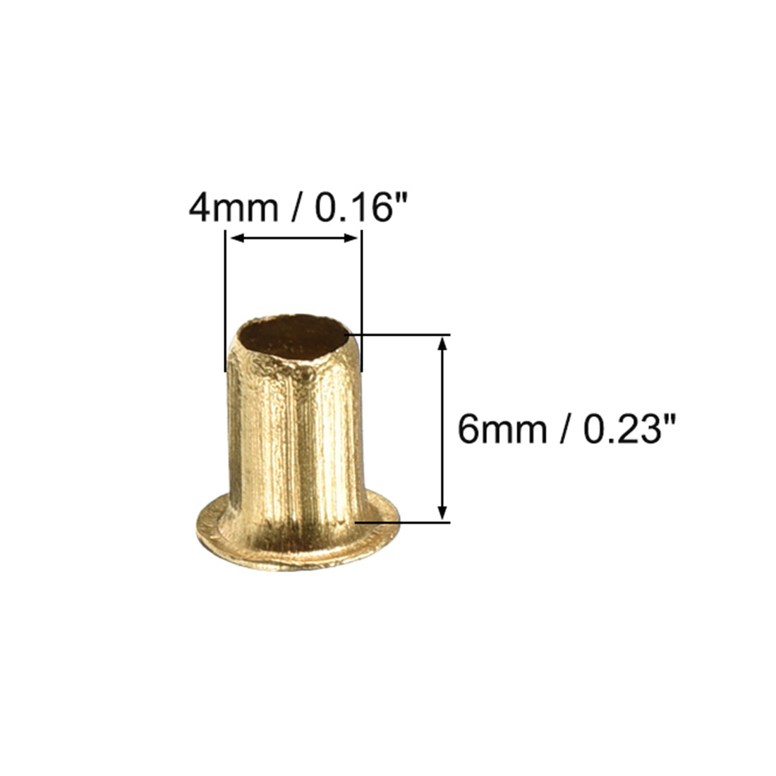 uxcell Uxcell Hollow Rivet,4mm x 6mm Through Hole Copper Hollow Rivets Grommets Double-sided Circuit Board PCB 200Pcs