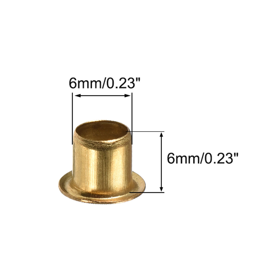uxcell Uxcell Hollow Rivet,6mm x 6mm Through Hole Copper Hollow Rivets Grommets Double-sided Circuit Board PCB 200Pcs