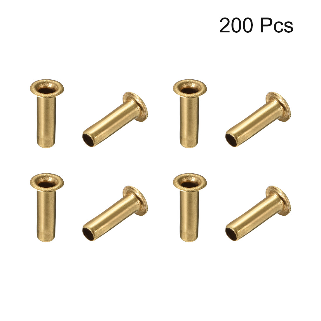uxcell Uxcell Hollow Rivet,3mm x 10mm Through Hole Copper Hollow Rivets Grommets Double-sided Circuit Board PCB 200Pcs