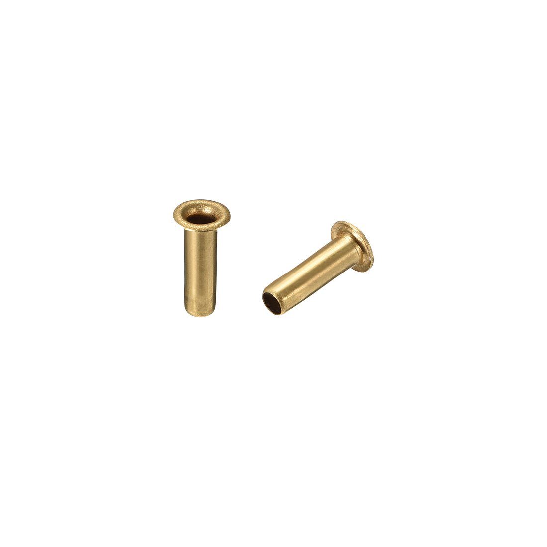Uxcell 200Pcs 3mm x 10mm Through Hole Copper Hollow Rivets Grommets ...