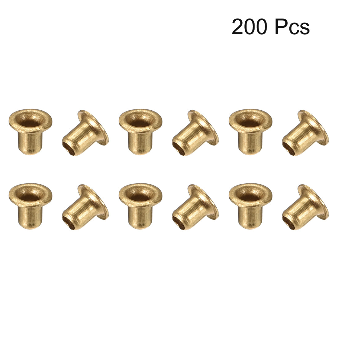uxcell Uxcell Hollow Rivet,2.5mm x 3mm Through Hole Copper Hollow Rivets Grommets Double-sided Circuit Board PCB 200Pcs