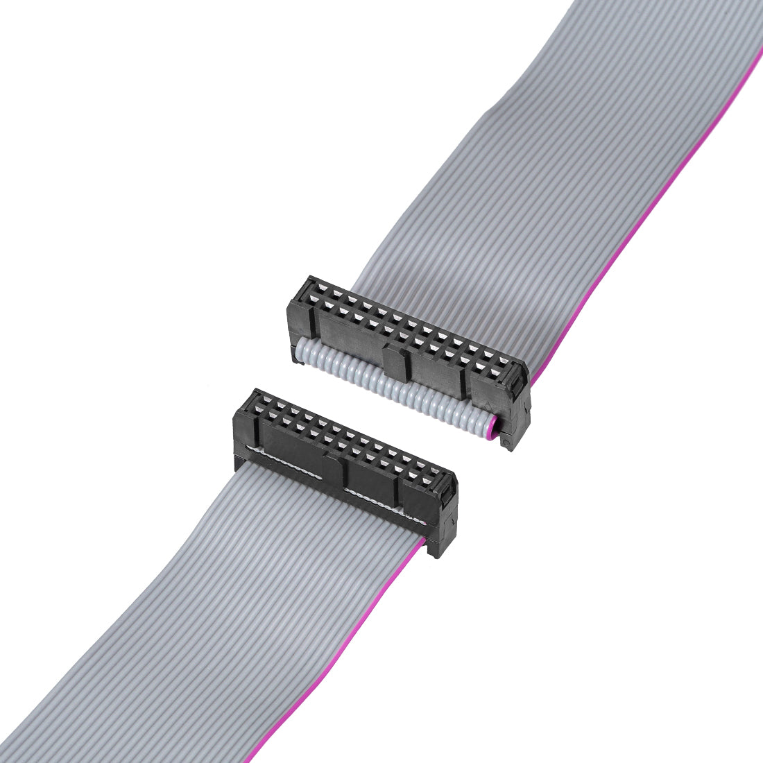 uxcell Uxcell IDC Wire Flat Ribbon Cable FC/FC Connector A-type 26 Pins 2.54mm Pitch 1m Length Gray