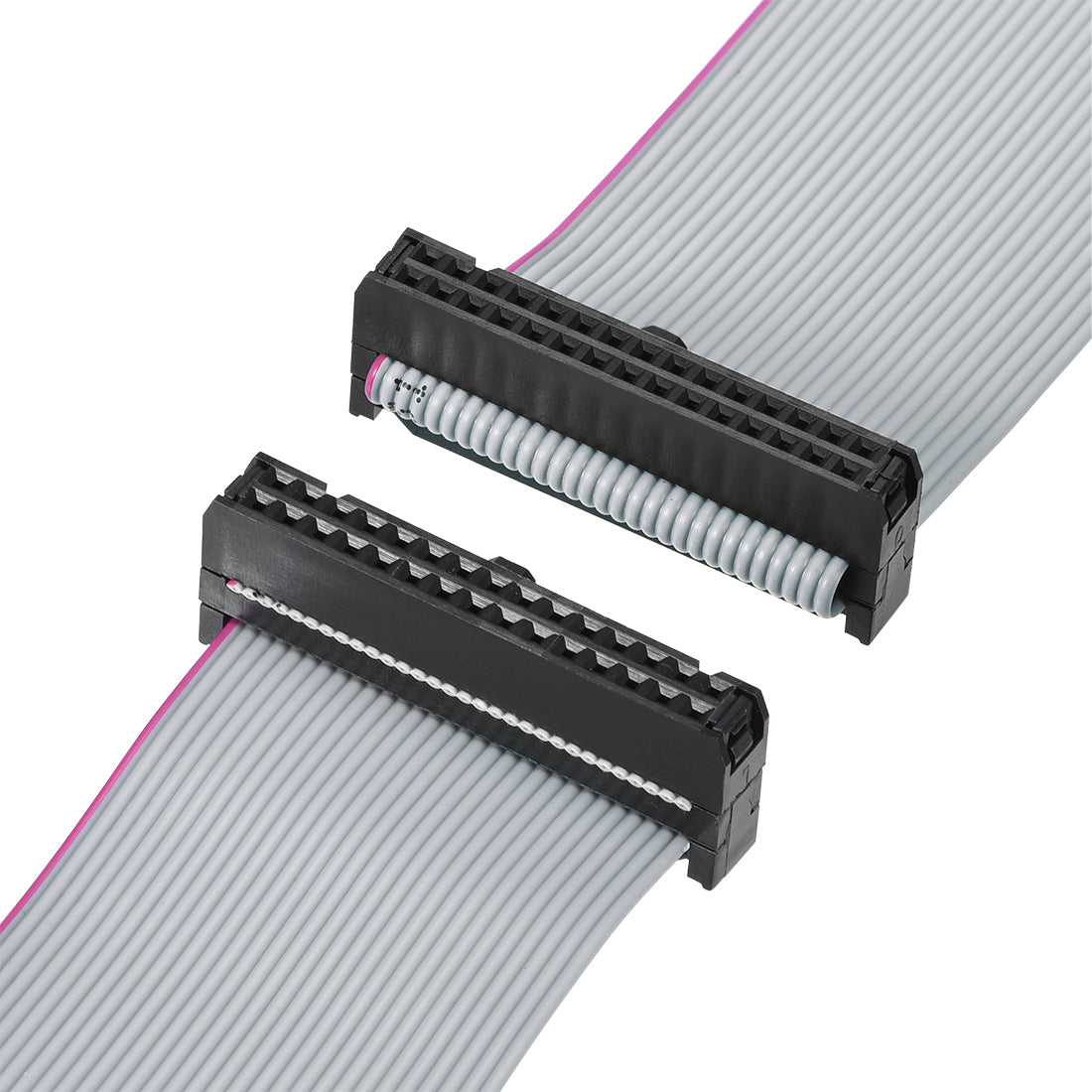 uxcell Uxcell IDC Wire Flat Ribbon Cable FC/FC Connector A-type 30 Pins 2.54mm Pitch 1m Length Gray