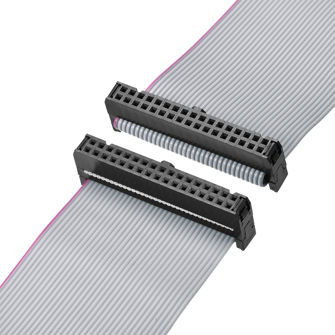 uxcell Uxcell IDC Wire Flat Ribbon Cable FC/FC Connector A-type 34 Pins 2.54mm Pitch 1m Length Gray