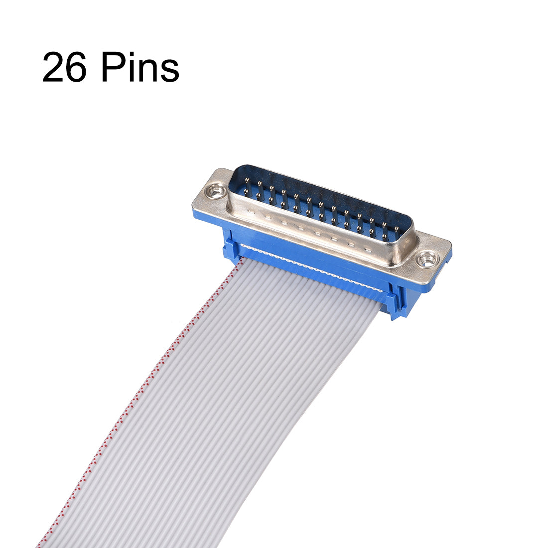 Uxcell 40-Pin Rainbow Ribbon Cable - Type C Connector, 118cm Length For Electronics DIY