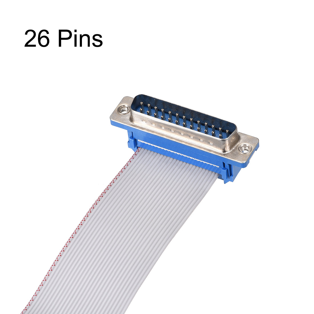 uxcell Uxcell IDC Wire Flat Ribbon Cable DB25 Male to FC-26 Female Connector 2.54mm Pitch 20cm Length , 2pcs
