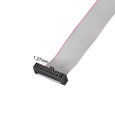 Harfington Uxcell IDC Wire Flat Ribbon Cable FC/FC Female Connector A-type 20Pins 1.27mm Pitch 20cm Length
