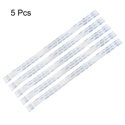 Harfington Uxcell Flexible Flat Cable, 15 Pins 0.5mm Pitch 150mm FPC FFC Ribbon Cable 5Pcs(A Type)