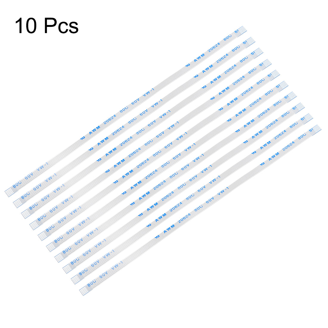 Uxcell Uxcell Flexible Flat Cable, 4 Pins 0.5mm Pitch 76mm FPC FFC Ribbon Cable 10Pcs(A Type)