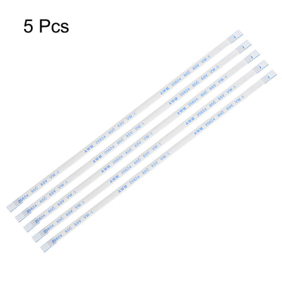 Harfington Uxcell Flexible Flat Cable, 15 Pins 0.5mm Pitch 150mm FPC FFC Ribbon Cable 5Pcs(A Type)