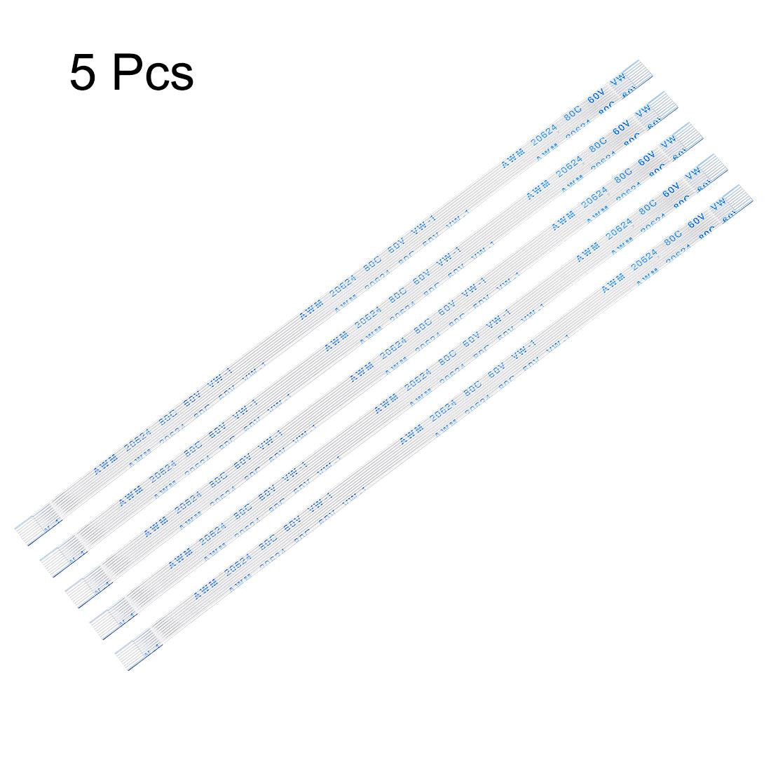 Uxcell Uxcell Flexible Flat Cable, 15 Pins 0.5mm Pitch 150mm FPC FFC Ribbon Cable 5Pcs(A Type)