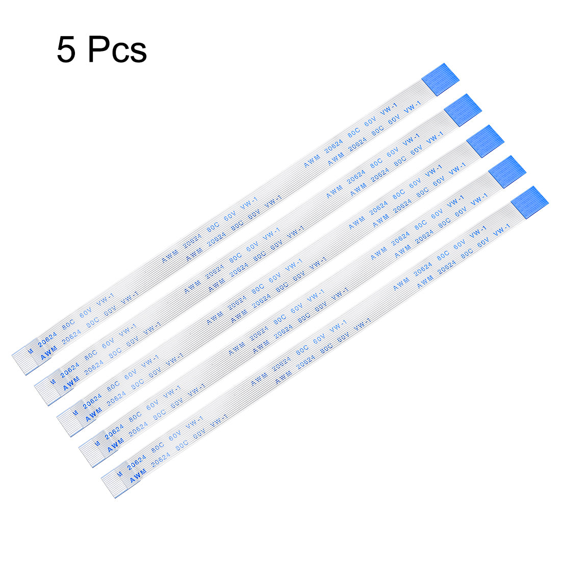 Uxcell Uxcell Flexible Flat Cable, 7 Pins 0.5mm Pitch 150mm FPC FFC Ribbon Cable 5Pcs(B Type)