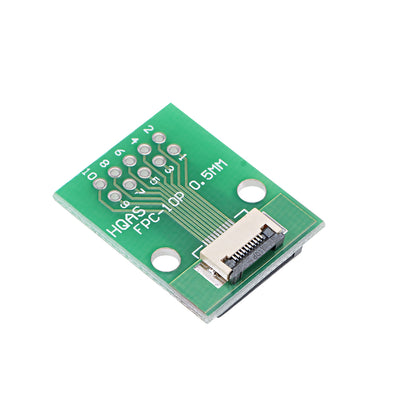 uxcell Uxcell FFC FPC 10 Pin 0.5mm 1mm Pitch to DIP 2.0mm PCB Converter Board Couple Extend Adapter