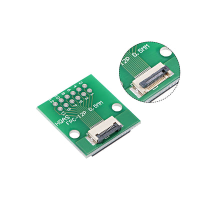 Harfington Uxcell FFC FPC 12 Pin 0.5mm 1mm Pitch to DIP 2.0mm PCB Converter Board Couple Extend Adapter