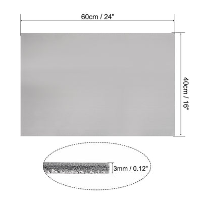 Harfington Uxcell PVC Foam Board Sheet,3mm T x 16"W x 24“L,Gray,Double Sided,Expanded PVC Sheet,for	Presentations,Signboards,	Artsand	Crafts,Framing,Display