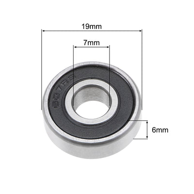 Harfington Uxcell Deep Groove Ball Bearing Double Sealed P6 Z1 Level Bearings