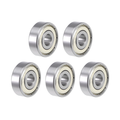 Harfington Uxcell Deep Groove Ball Bearings Metric Double Shielded Chrome Steel ABEC3 Z1 Level