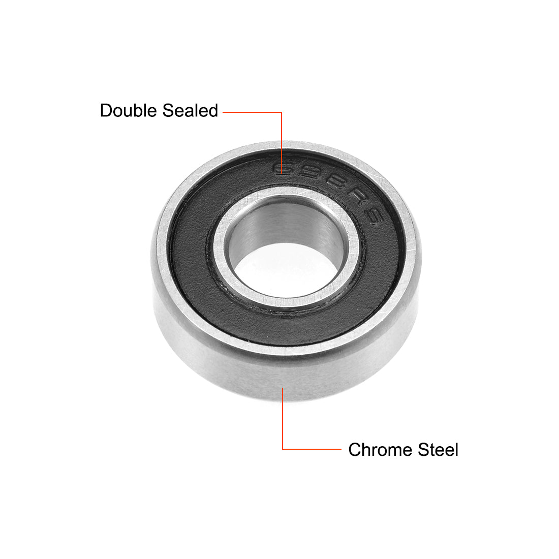 uxcell Uxcell Deep Groove Ball Bearing Double Sealed P6 Z1 Level Bearings