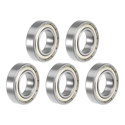 Harfington Uxcell Deep Groove Ball Bearings Metric Double Shielded Chrome Steel ABEC3 Z1 Level