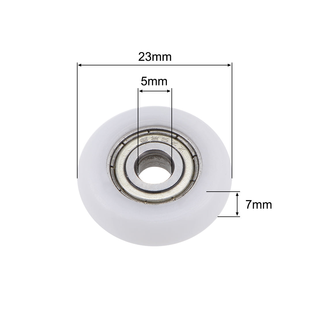 uxcell Uxcell 625ZZ Plastic Coated Ball Bearing 5x23x7mm for Slide Door Windows Furniture Pulley 10pcs