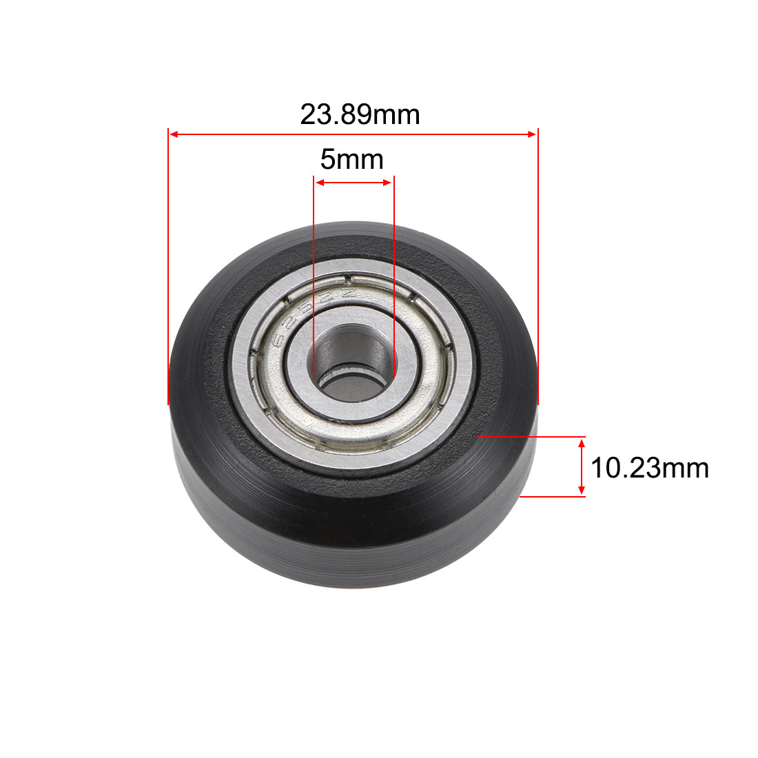 uxcell Uxcell 625ZZ POM Plastic Coated Ball Bearing 5mm I.D. for 3D Printer 2pcs