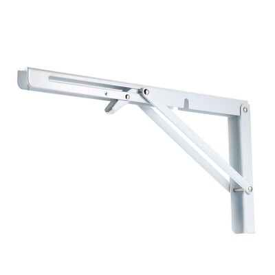Harfington Uxcell Folding Bracket 14 inch 350mm for Shelf Table Desk Wall Mounted Support Collapsible Long Release Arm Space Saving Carbon Steel