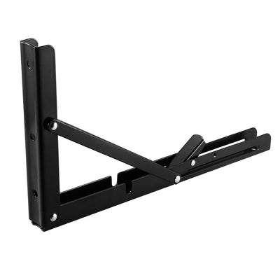 Harfington Uxcell Folding Bracket 12 inch 300mm for Shelves Table Desk Wall Mounted Support Collapsible Long Release Arm Space Saving Carbon Steel 2pcs