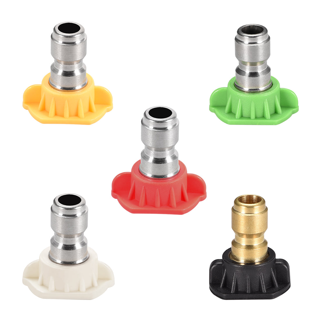 Uxcell Uxcell Pressure Washer Spray Nozzle Tips, 1/4" Multiple Degrees (1.2mm Orifice Diameter)
