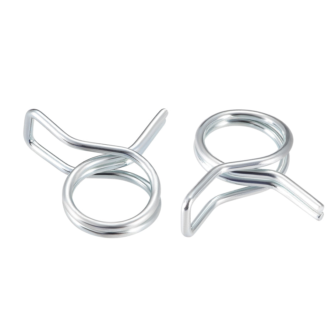 Uxcell Uxcell Double Wire Spring Hose Clamp 7mm Fuel Line Tube Spring Clips Zinc Plated 10Pcs