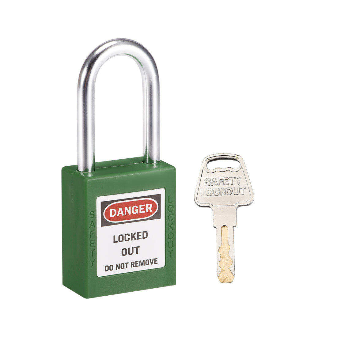uxcell Uxcell Lockout Tagout Safety Padlock 38mm Steel Shackle Keyed Alike Green