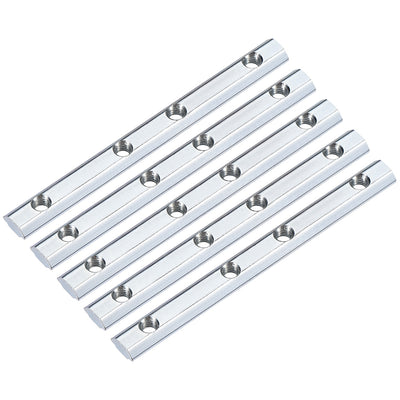 Harfington Uxcell Straight Line Connector, 3.9 Inch Joint Bracket for 2020 Series T Slot 6mm Aluminum Extrusion Profile, 5 Pcs