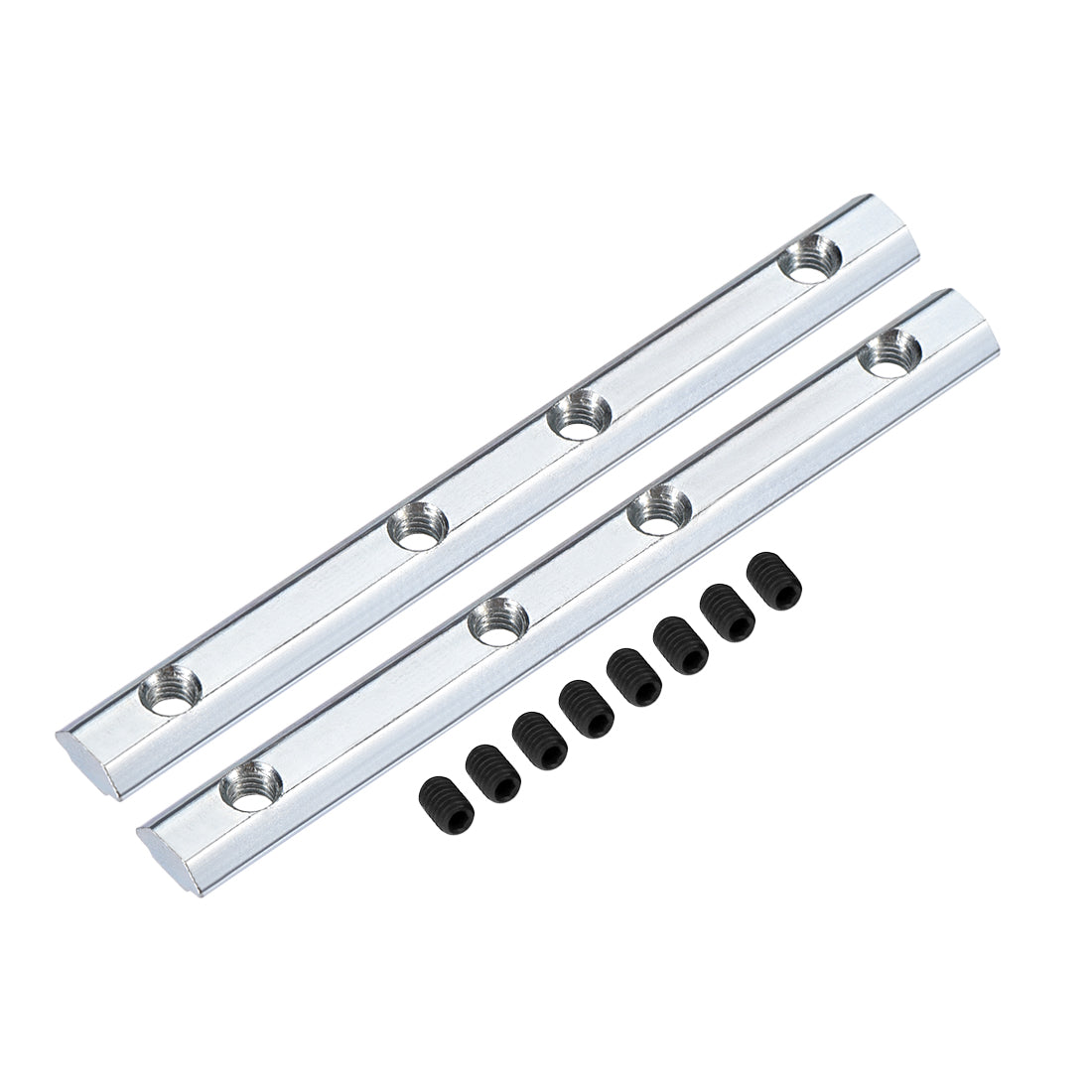 uxcell Uxcell Straight Line Connector, 3.9 Inch Joint Bracket with Screws for 2020 Series T Slot 6mm Aluminum Extrusion Profile, 2 Pcs